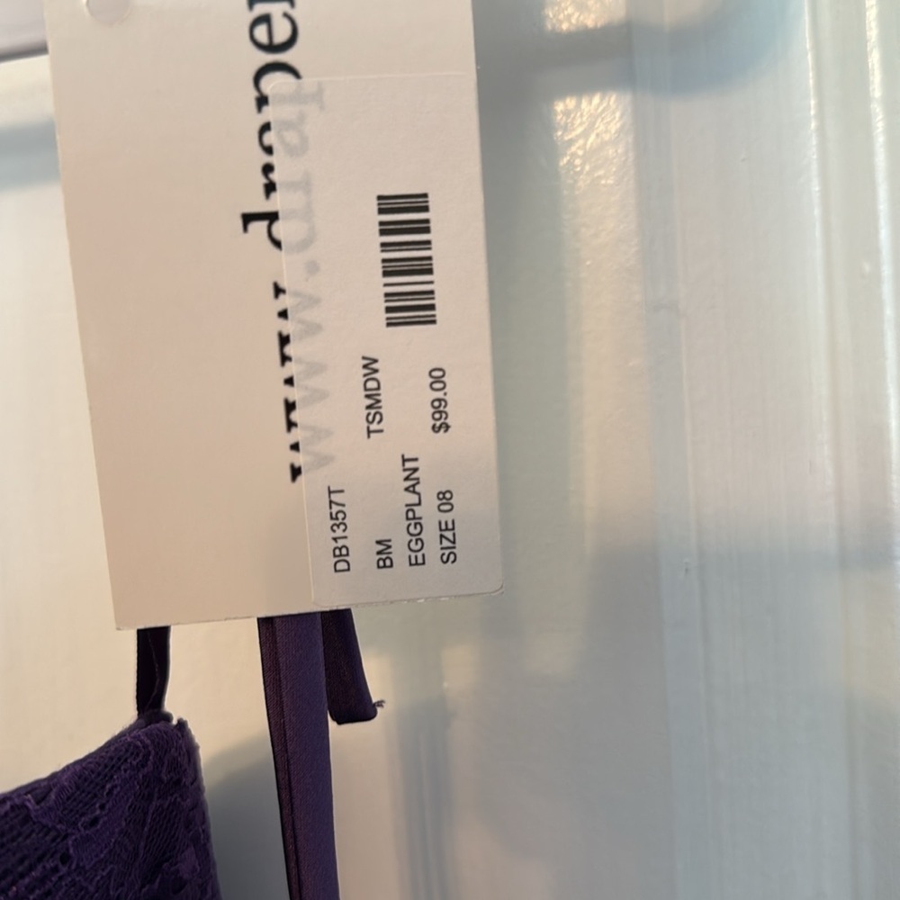Allure Bridals Purple Strapless Ruched Cocktail Dress - Picture 5 of 5